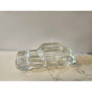Vintage Mini Streamline Auto Glass Car Model / Candy Container